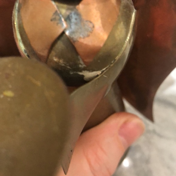 Copper and brass, bronze vintage candleholder angel - Picture 8 of 8